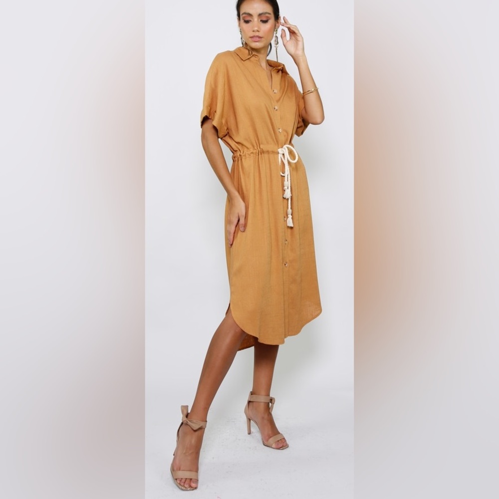 Midi length shirt, dress, button-down